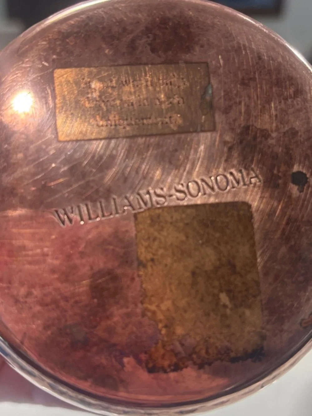 Authentic Williams Sonoma Hammered Copper Moscow Mule Mug – Stainless Steel Line